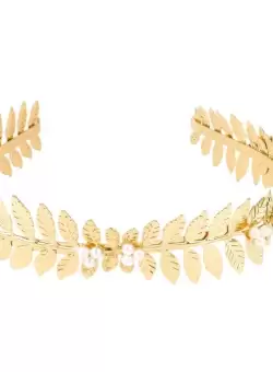 Diadema Aurie Stil Grecesc Frunze de Maslin