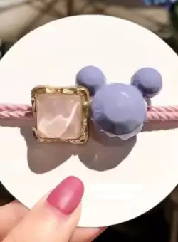Elastic pentru Par cu Accesoriu Mickey Lila