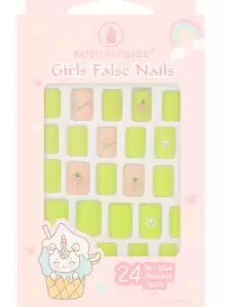 Set 24 Unghii False Press On - Design Bunny & Strawberry Pastel CM31