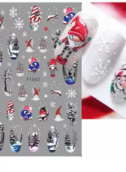 Sticker pentru unghii nail art Christmas F1063