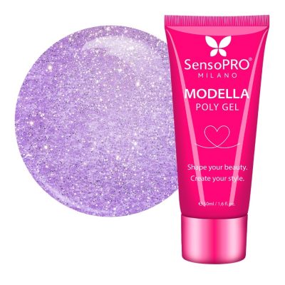 Polygel MODELLA SensoPRO Milano - Violet Sheen, 50ml